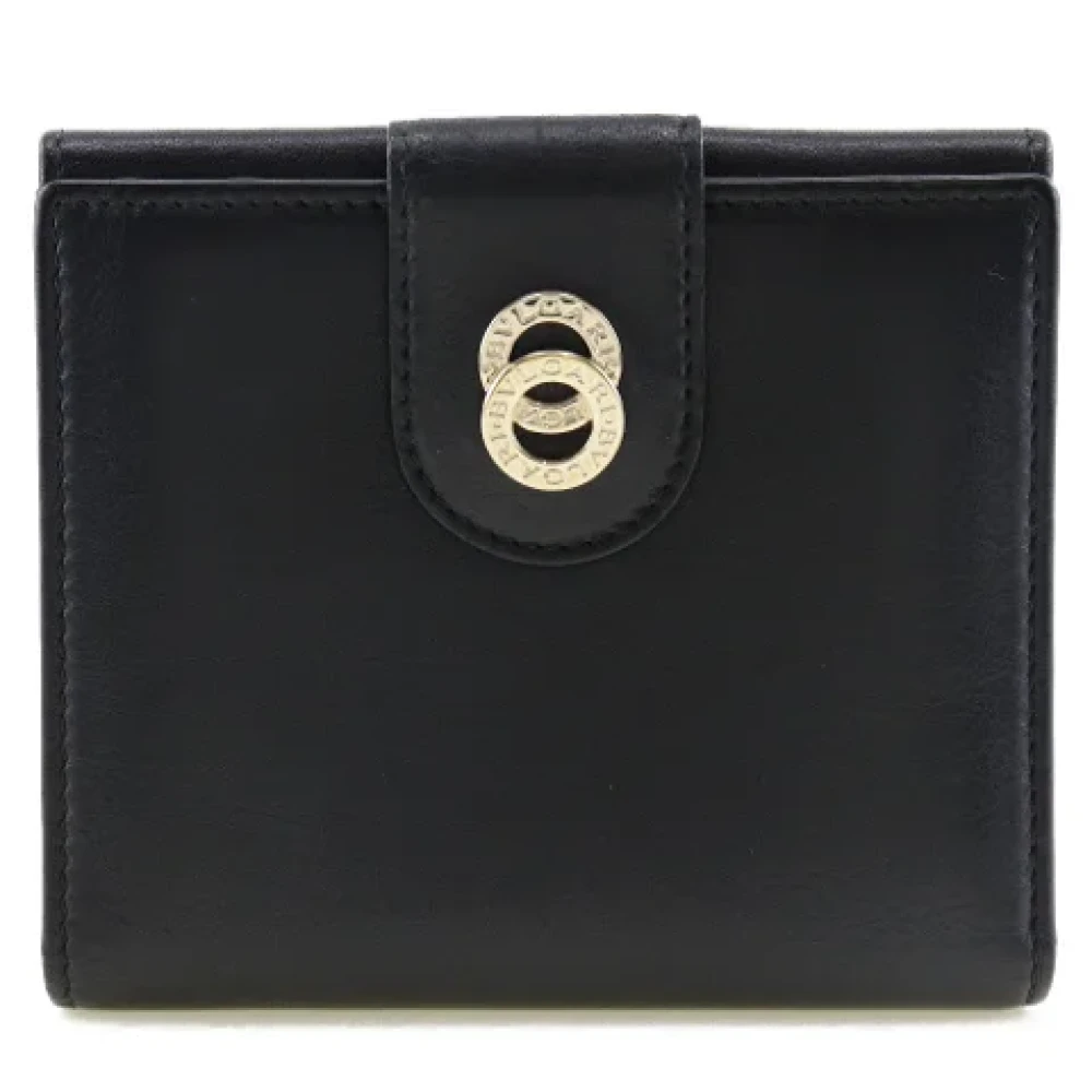 Bvlgari Vintage Pre-owned Leather wallets Black Dames