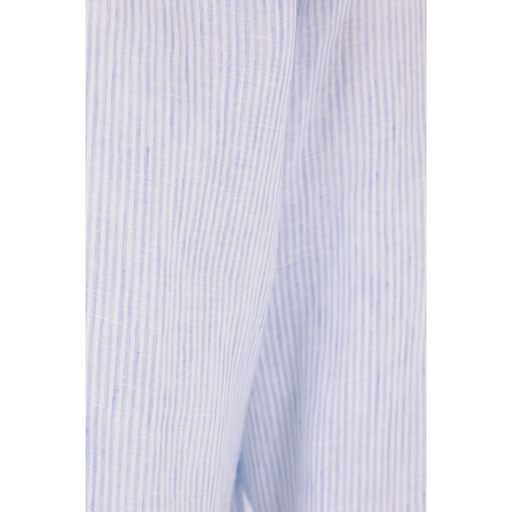 Lardini Gestreept linnen overhemd Blue Heren