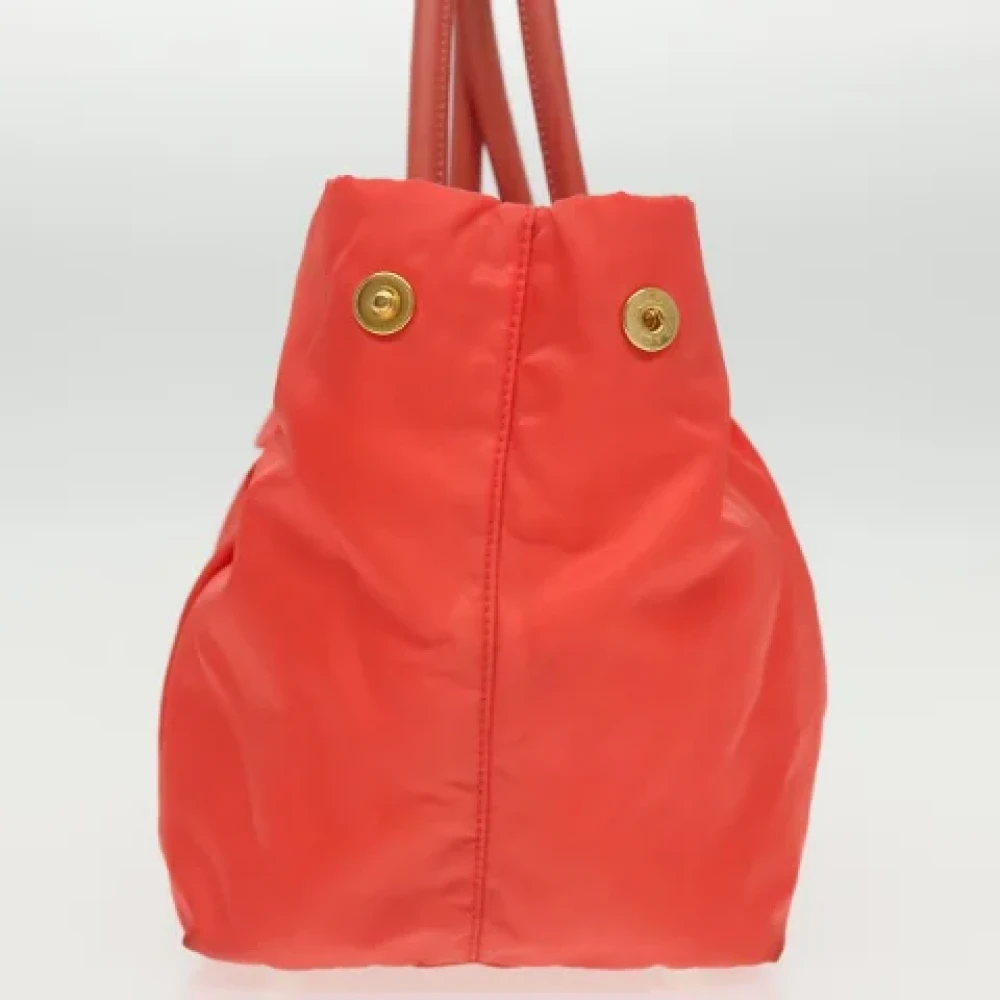 Prada Vintage Pre-owned Nylon handbags Orange Dames
