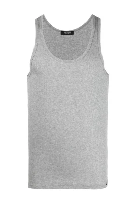 Ribbad tank i bomull och modal