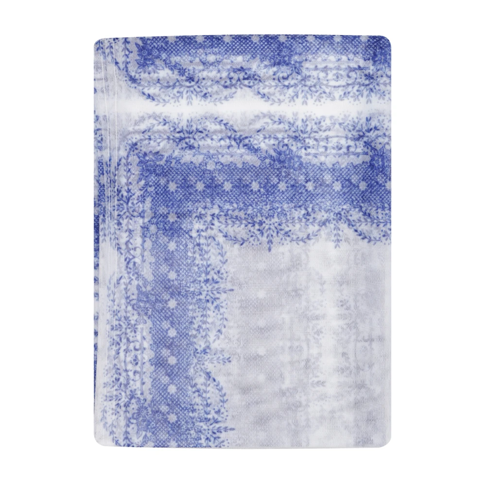 Klar Blå Abstrakt Mønster Tørklæde