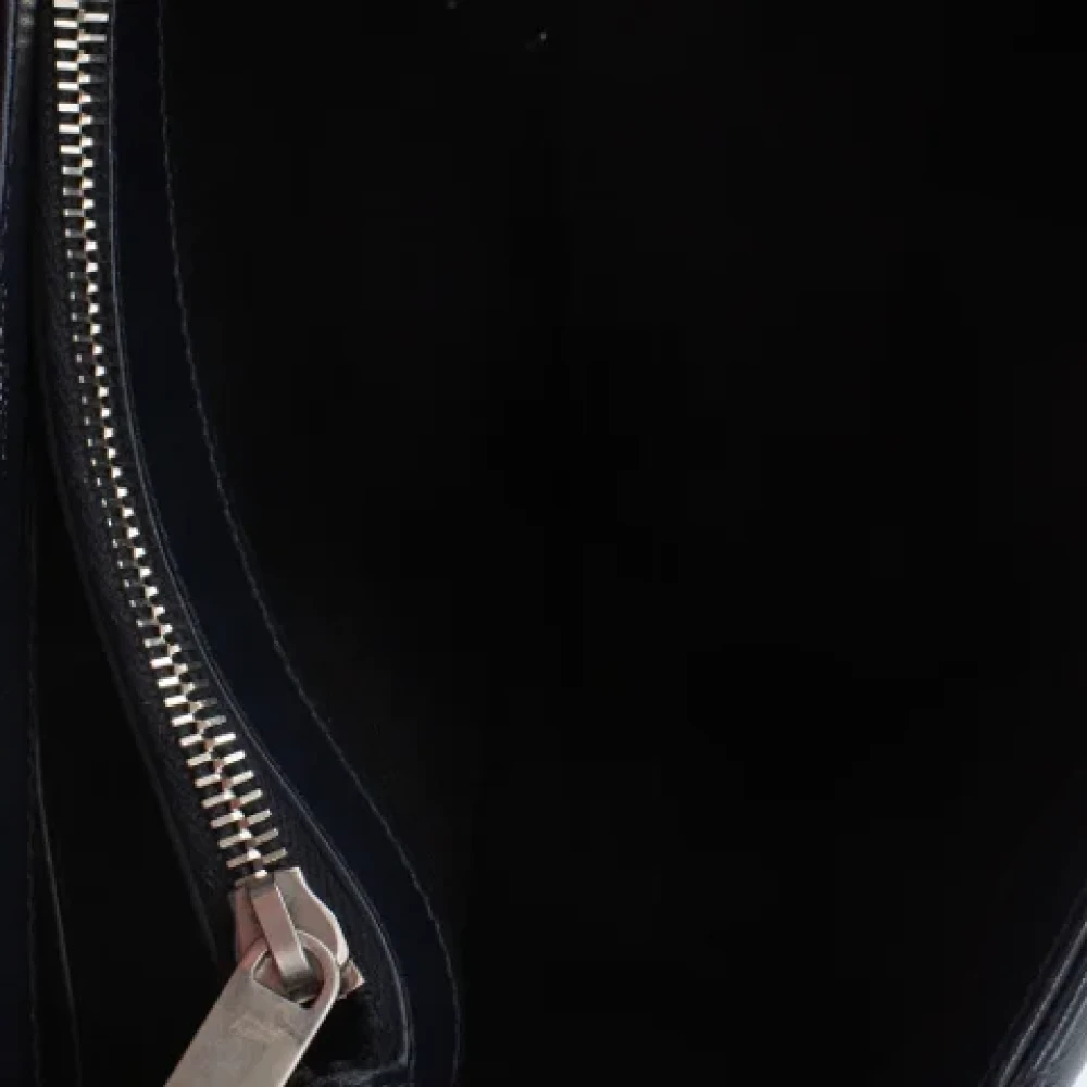 Yves Saint Laurent Vintage Pre-owned Leather shoulder-bags Blue Dames