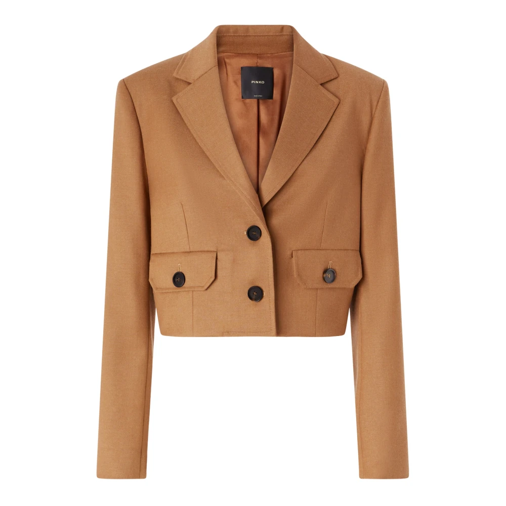 Pinko Stijlvolle Jas Vivona Model 104337A1B3 Brown Dames