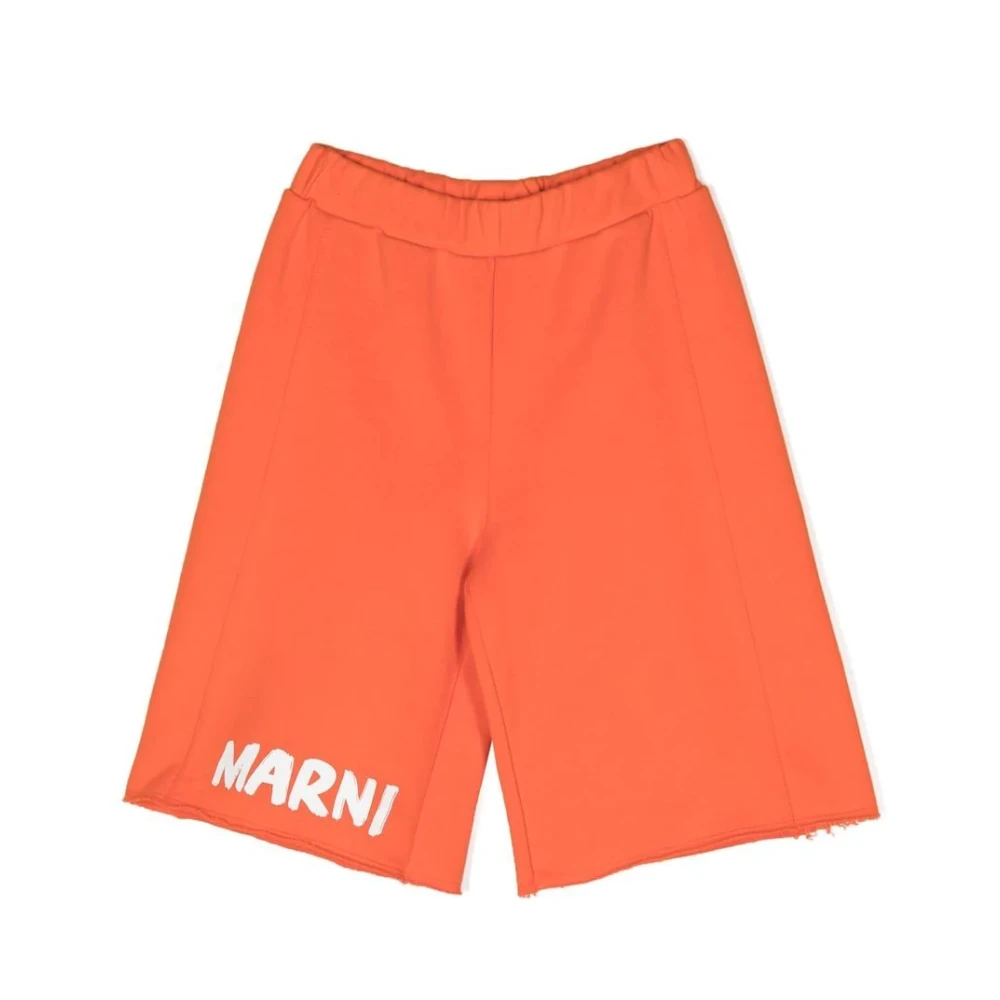 Marni Logo Track Shorts för pojkar Orange, Pojke