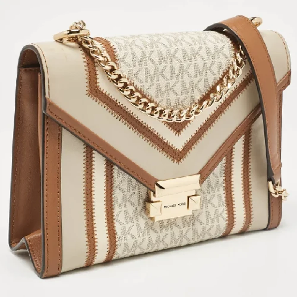 Michael Kors Pre-owned Canvas shoulder-bags Beige Dames