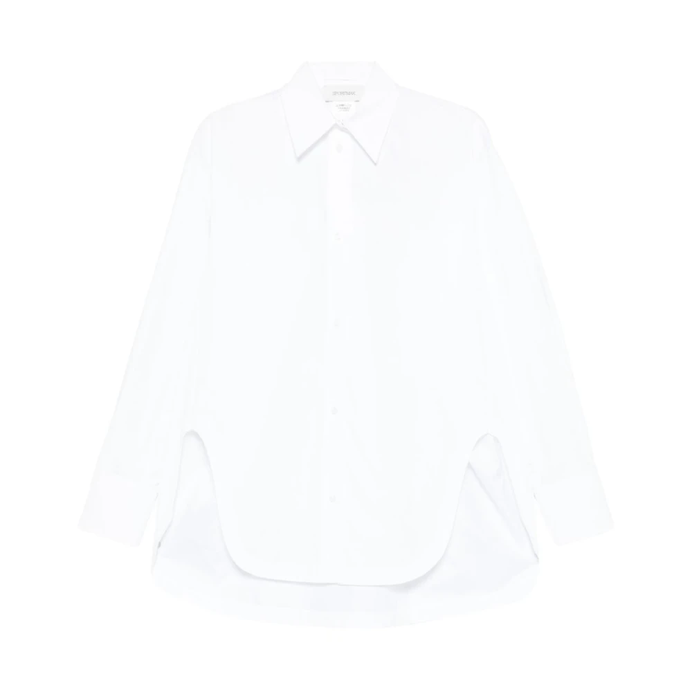 Sportmax White Cotton Poplin Shirt - Female - Shirts - 2XS - Blouses & Shirts