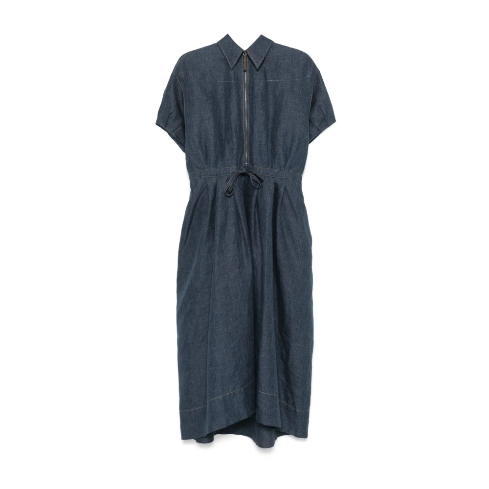 BRUNELLO CUCINELLI Blauwe Jurken voor Vrouwen Blue Dames