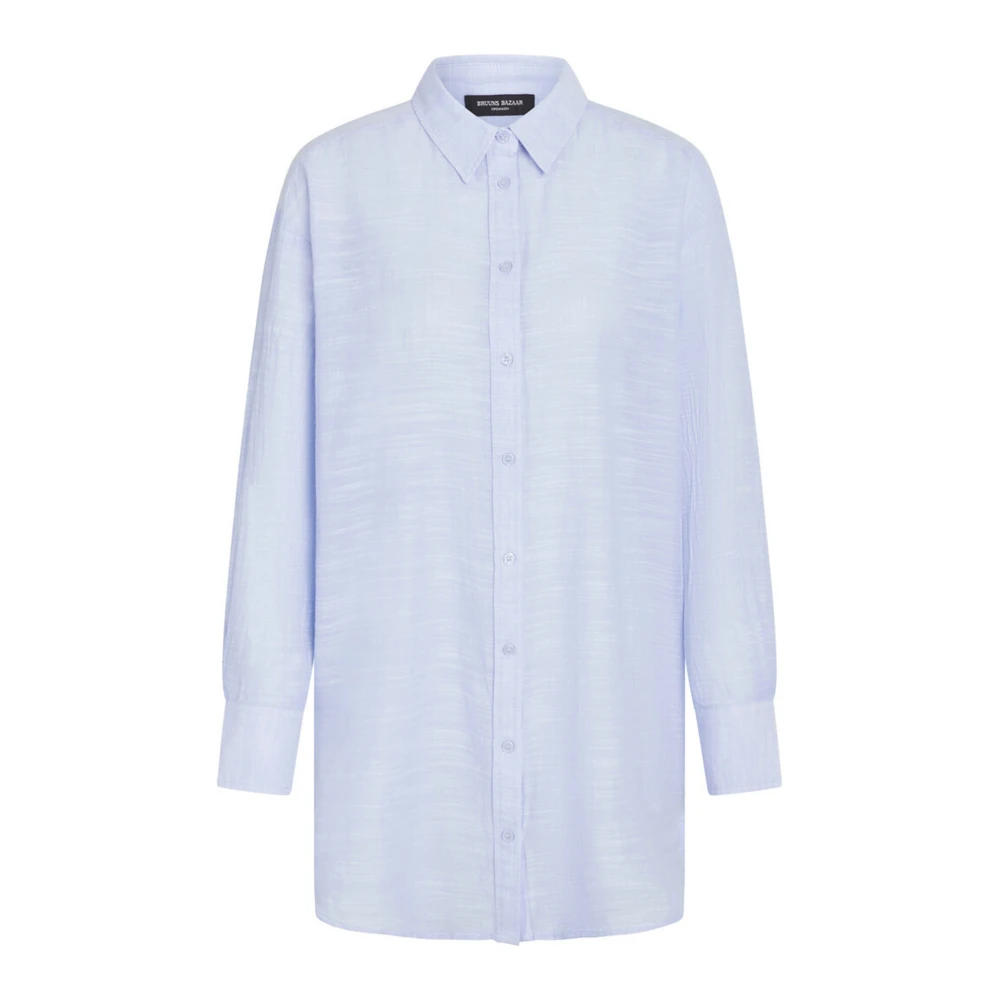 Bruuns Bazaar Geplooide Blouse Blue Dames