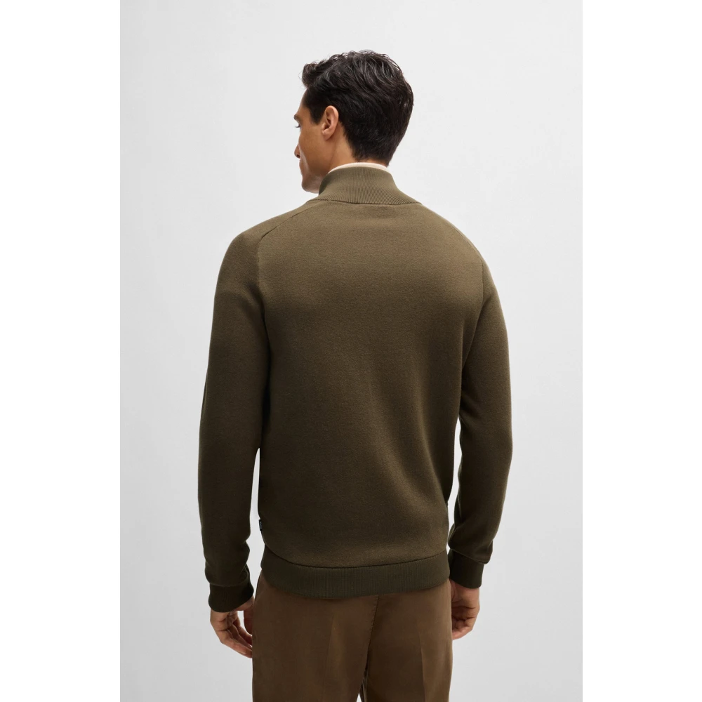 Hugo Boss Stijlvolle Cardigan voor Mannen Green Heren