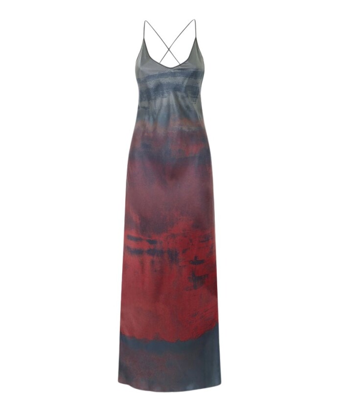 robe-longue-en-soie-mouchetee