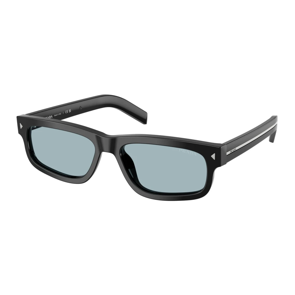 Prada Men's Blue/Black Vintage Sunglasses Rectangular