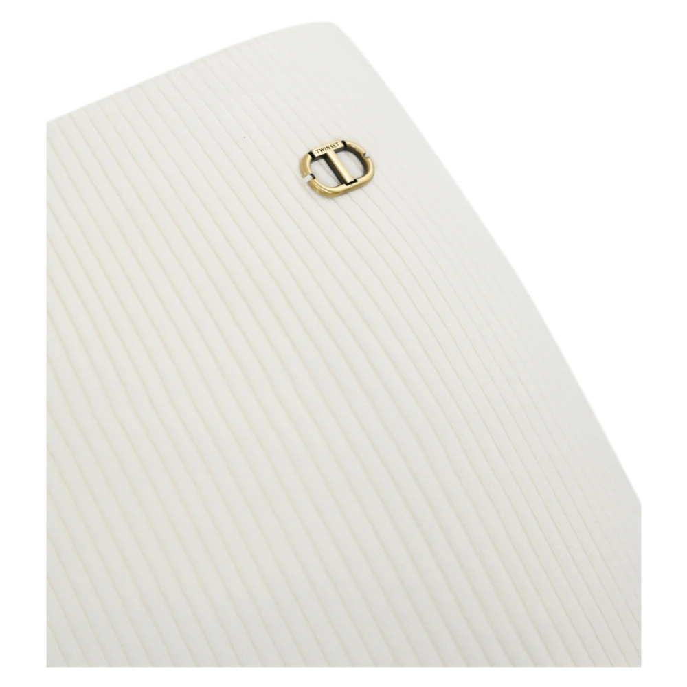 Twinset Geribbelde Viscose Rok White Dames