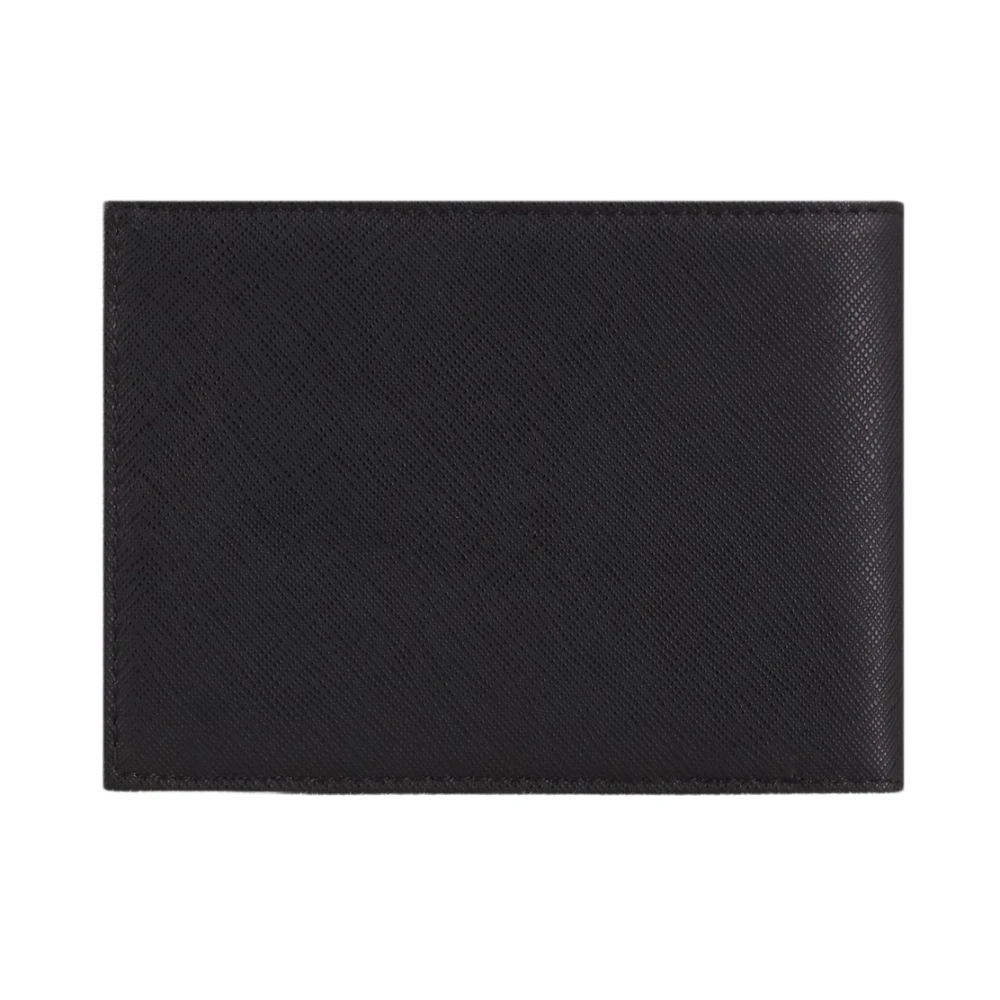 Emporio Armani Zwarte Portemonnees voor Mannen Black Heren
