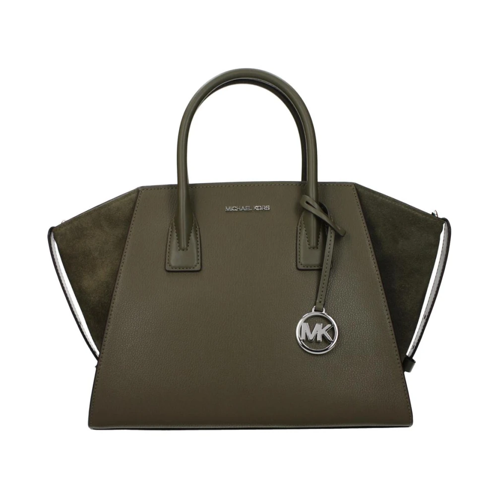 Michael Kors Women's Green Luxurious Leather Handbag With Sleek Design