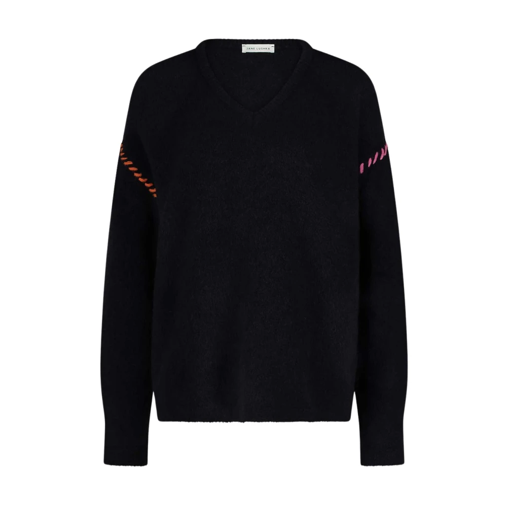 Jane Lushka Pullover Handgemaakt 2202A1 Blue Dames