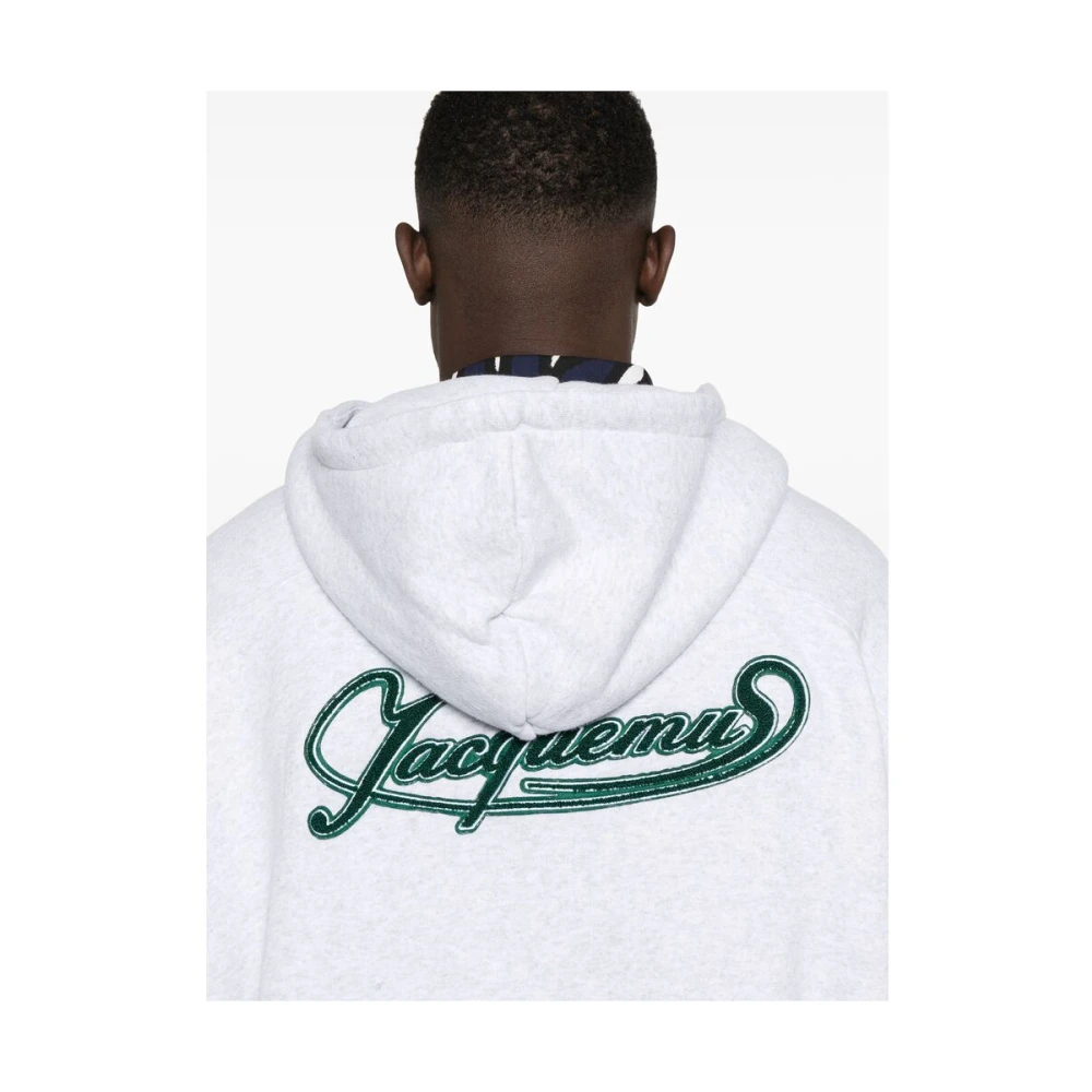 Jacquemus Grijze Rits Sweater Gray Heren