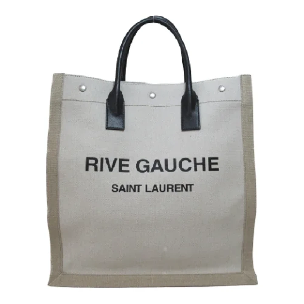 Yves Saint Laurent Vintage Pre-owned Canvas handbags Beige Dames