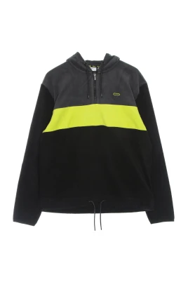 Svart Fleece Half Zip Hoodie