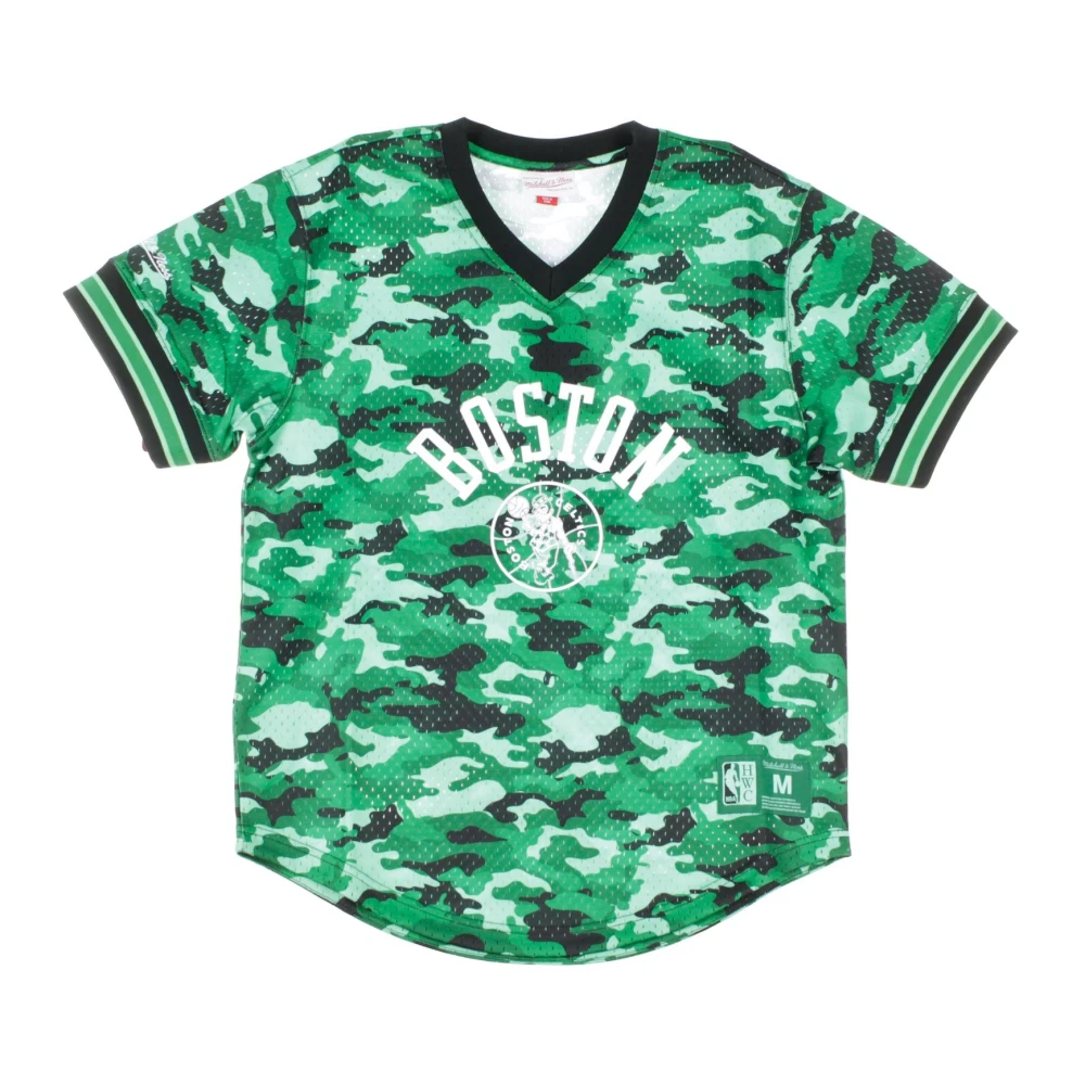 Mitchell & Ness NBA Camo V-hals Teamkleur Jas Green Heren