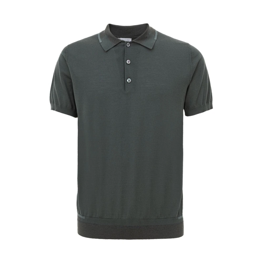 Brioni Groen Katoenen Poloshirt Green Heren