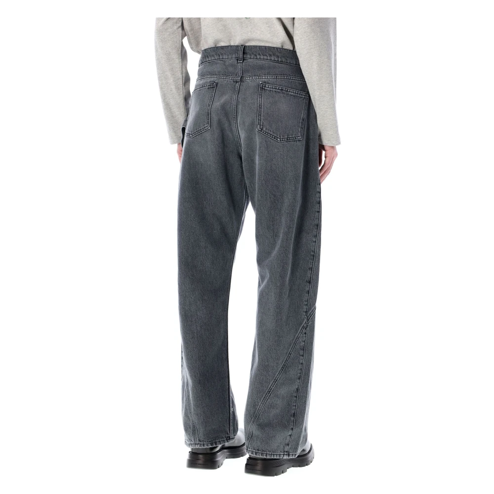 JW Anderson Grijze Twisted Workwear Denim Jeans Gray Heren