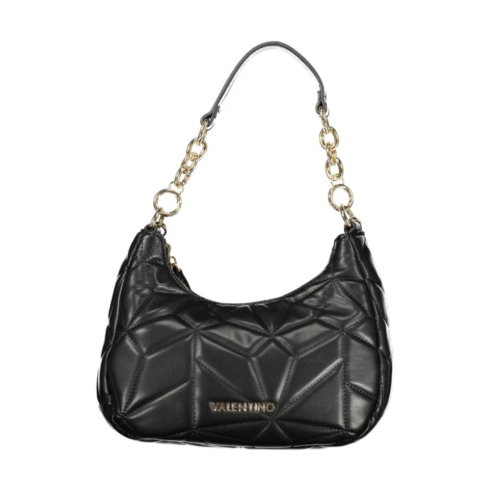 Valentino , Shoulder Bags, Female, Black, One Size, Polyurethane Handbag With Multiple Compartments
