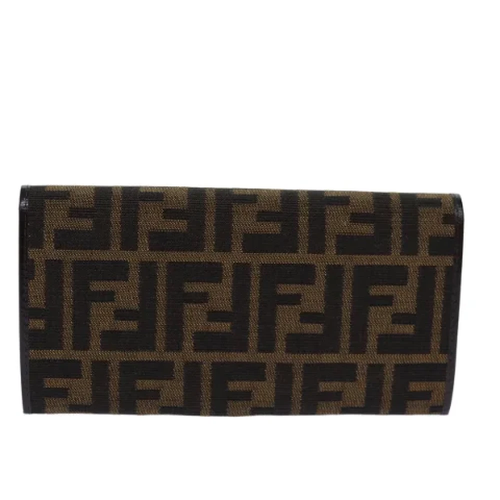 Fendi Vintage Pre-owned Canvas wallets Brown Dames