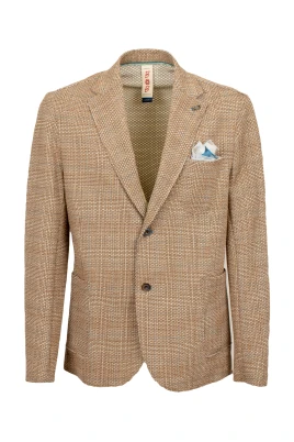 Enkelknäppt bomullsblazer