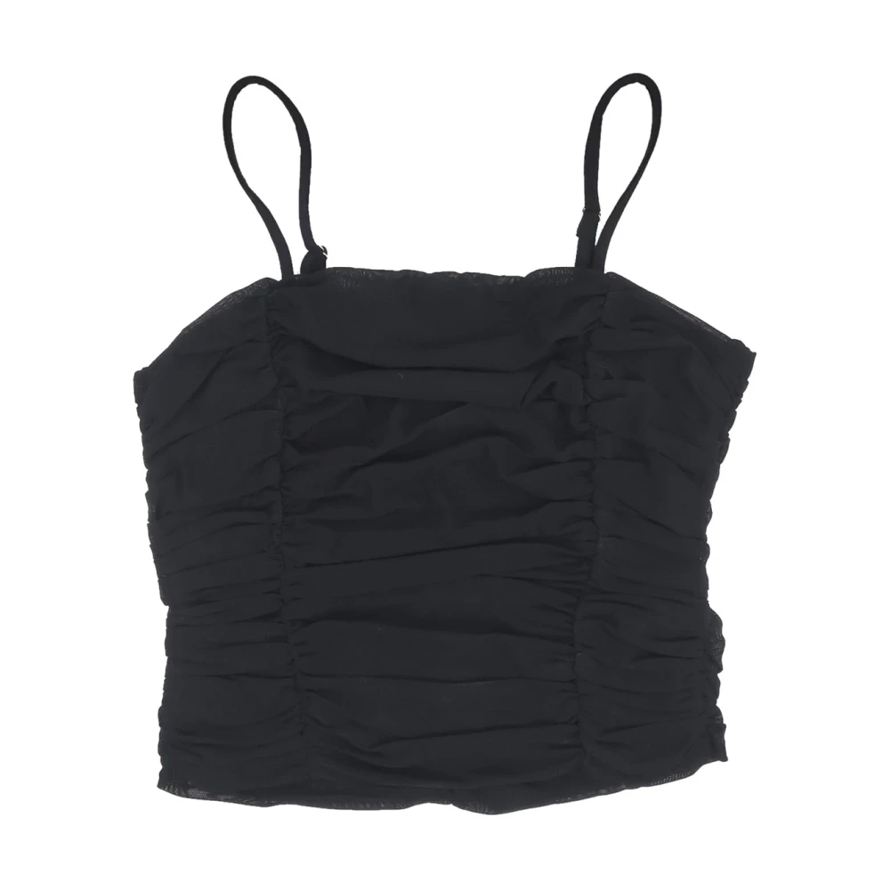 Patrizia Pepe Girls Black Tops - Kids Sleeveless Tops - 16 Y - Kids