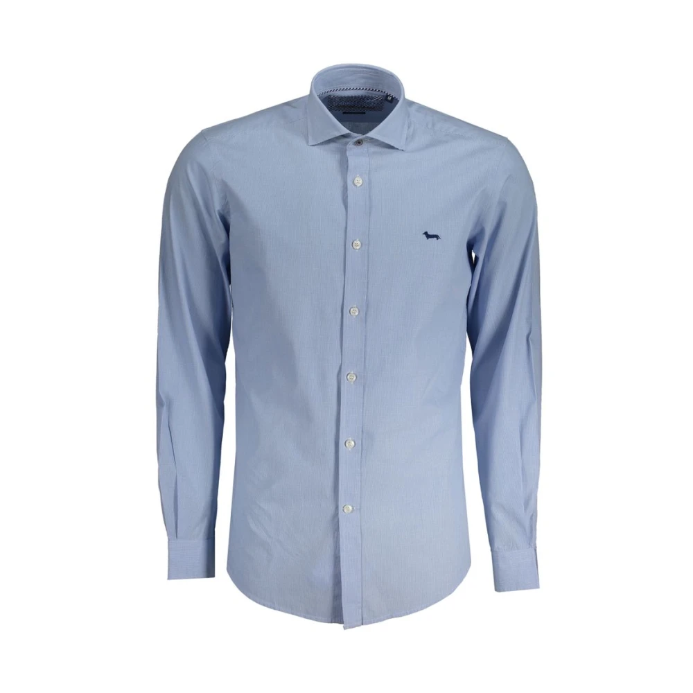 Harmont & Blaine Blauw geruite overhemd met lange mouwen Blue Heren