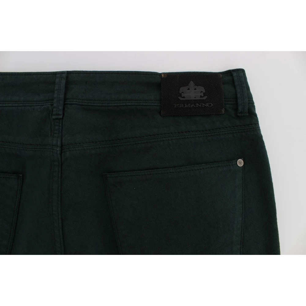 Ermanno Scervino Groene rechte jeans met Italiaanse flair Green Heren