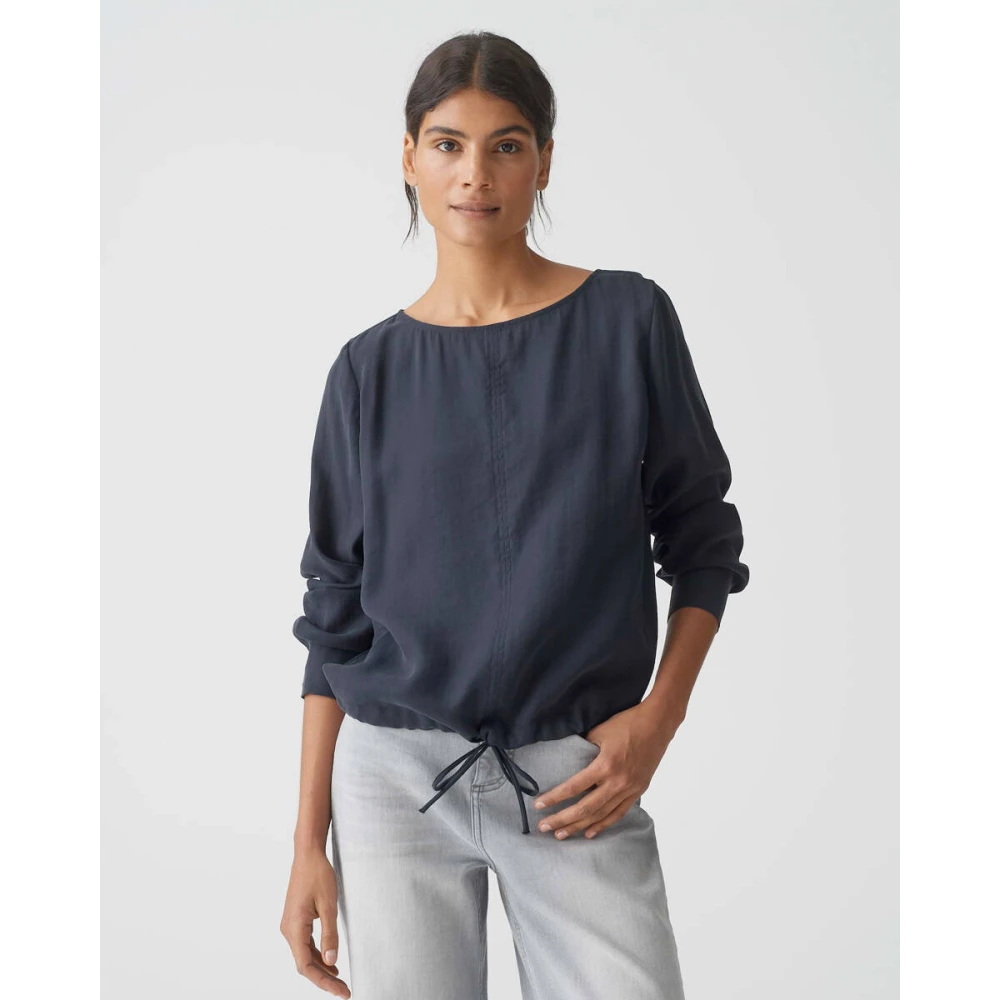 Opus Lange Mouw Blouse Forti Black Dames