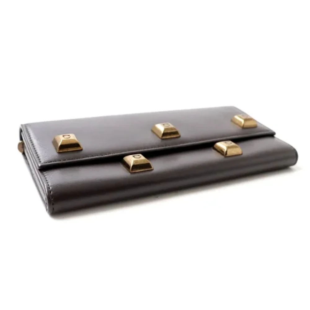 Salvatore Ferragamo Pre-owned Leather wallets Gray Dames
