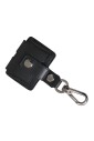 black-leather-silver-metal-airpods-case