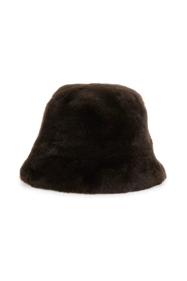 Brun Bucket Hat i Ecofur Kvinna