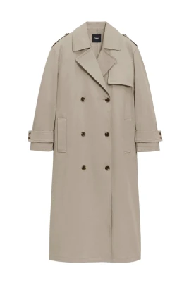 Oversized Dubbelknäppt Trenchcoat