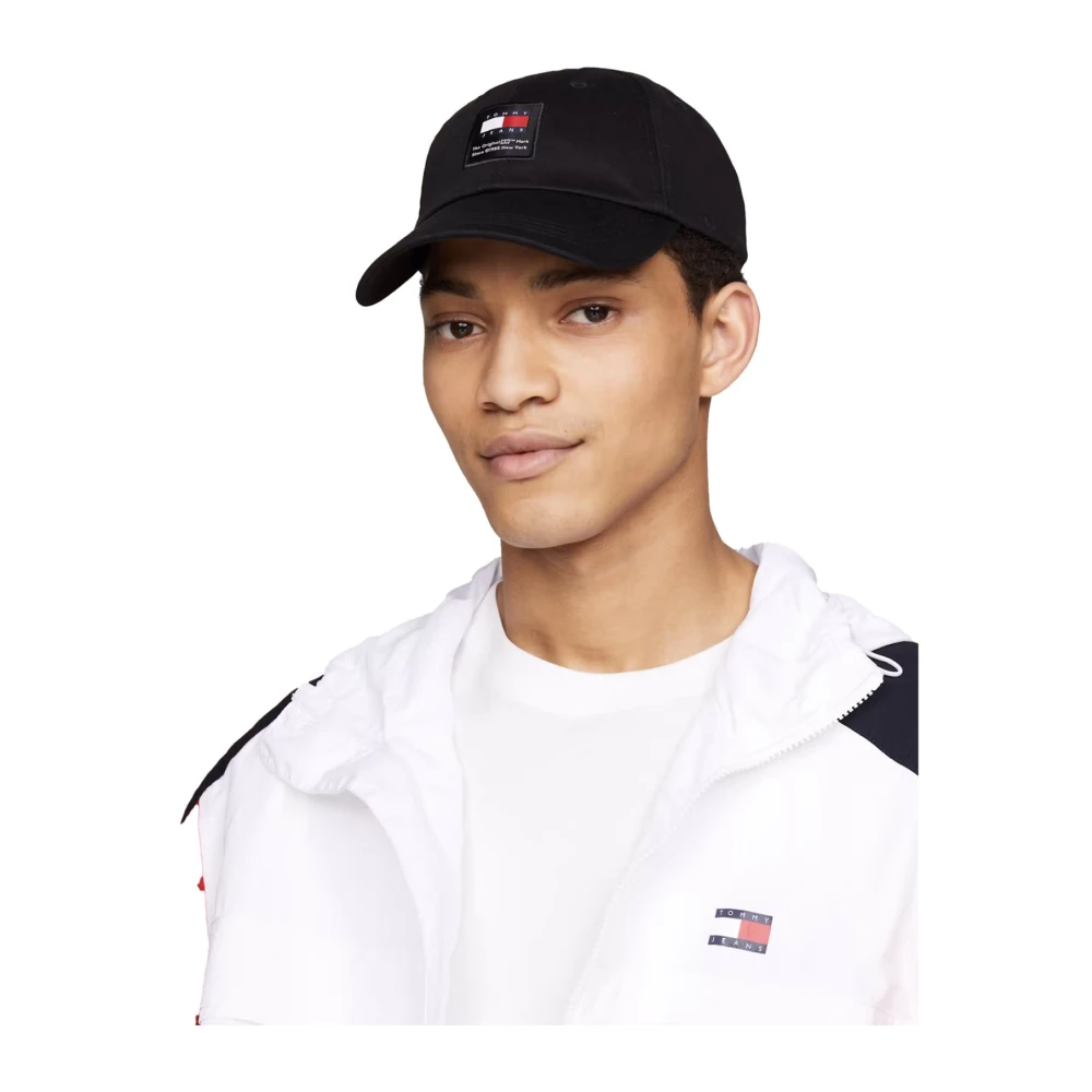 Tommy Hilfiger Katoenen Logo Patch Pet Zwart Black Heren