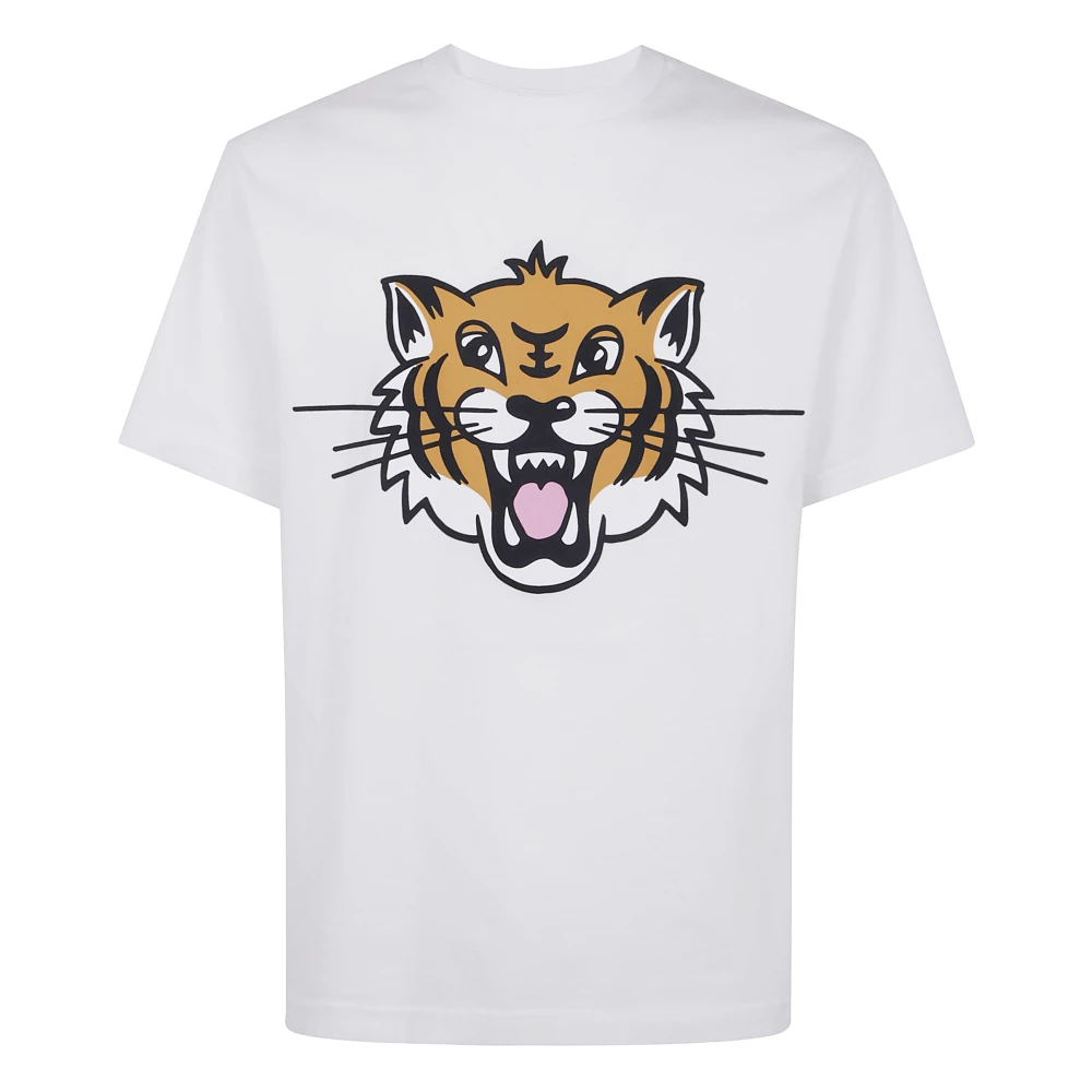 Kenzo Blije Tijger Klassiek T-shirt White Heren