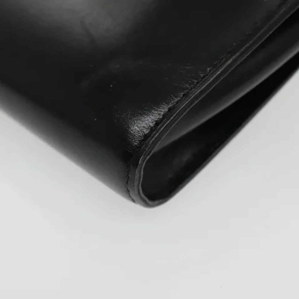 Hermès Vintage Pre-owned Leather clutches Black Dames