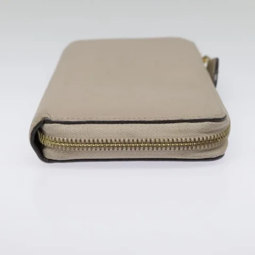 Louis Vuitton Vintage Pre-owned Leather wallets Beige Dames