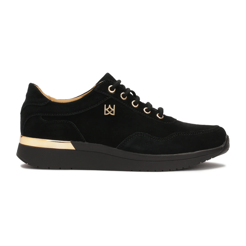 Kazar Suede zwarte sneakers Dames Schoenen