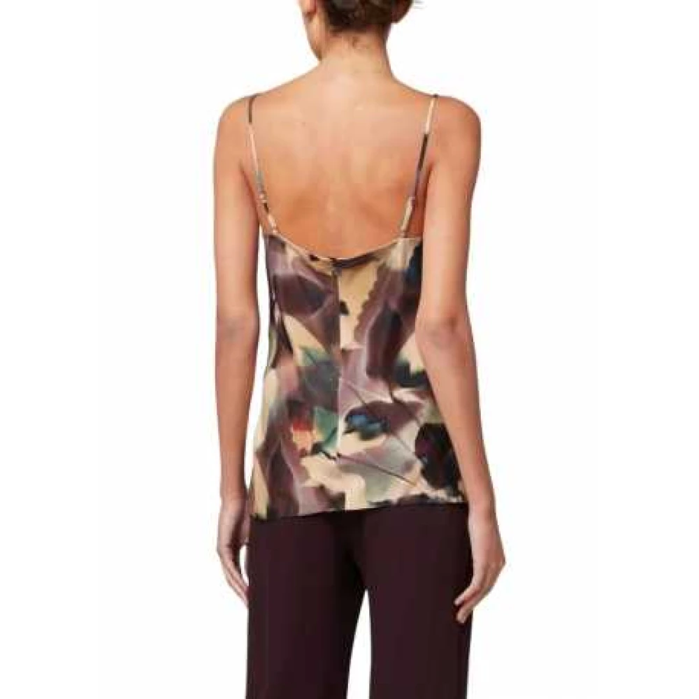 Paul Smith Groene Pruim Bloemen Zijden Top Multicolor Dames