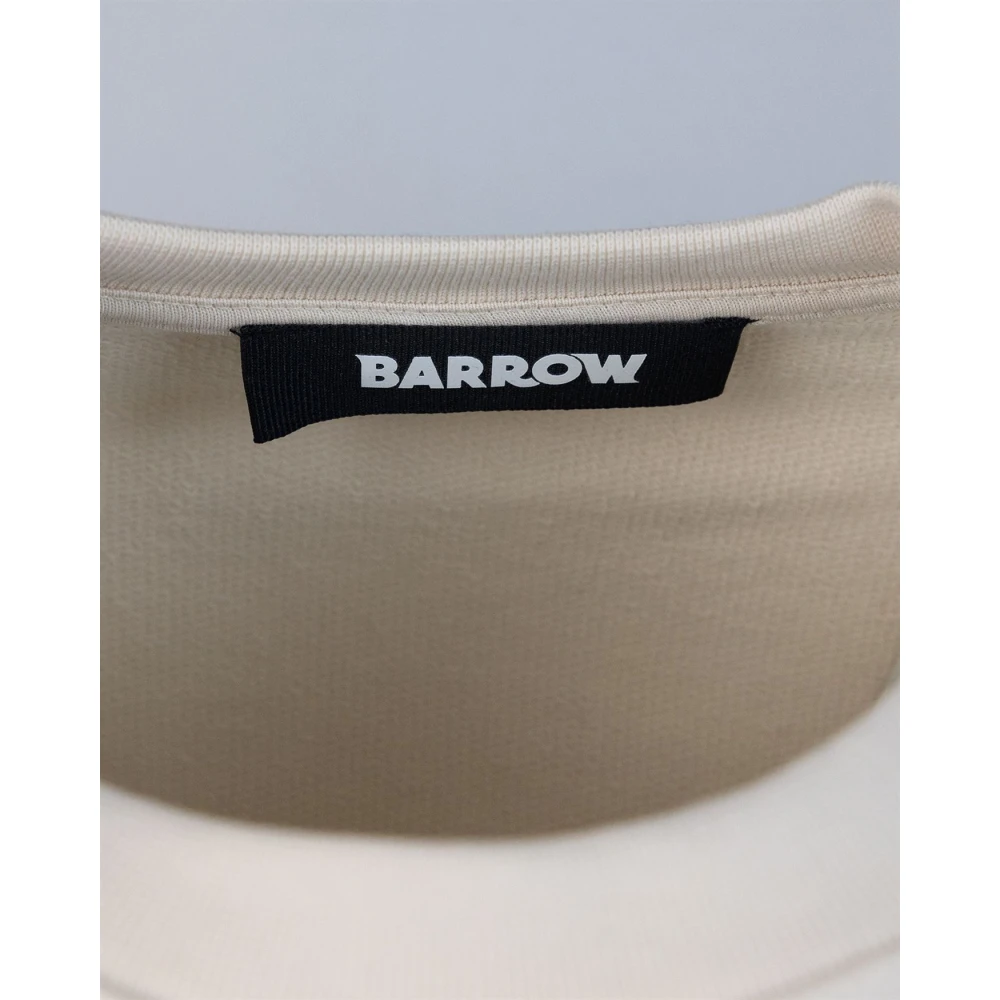 Barrow Witte Sweater met Flock Print Beige Dames