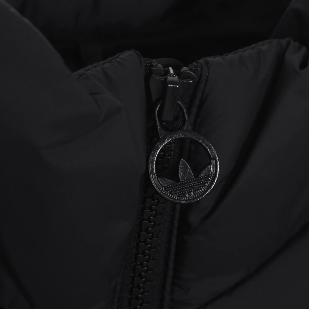 Adidas Zwarte Puff Donsjas met hoge kraag Black Heren