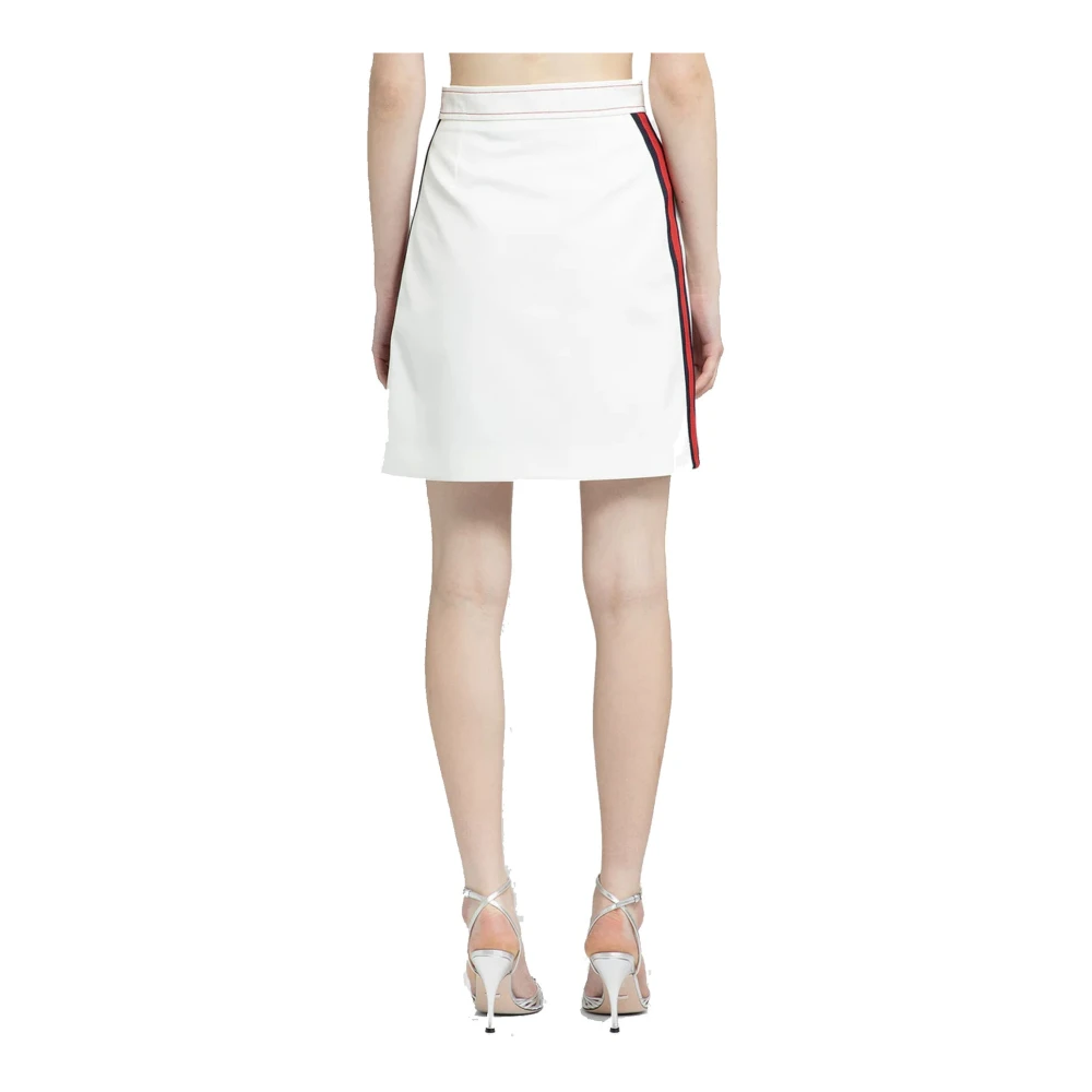 Gucci Witte Rok met Streepdetail White Dames