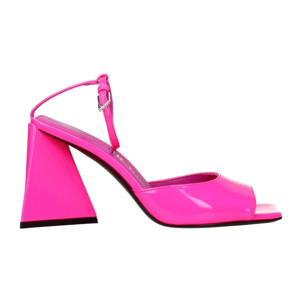 The Attico Women's Pink Leather High Heel Sandals - High Heel Sandals - 3 1/2 Uk- Shoes