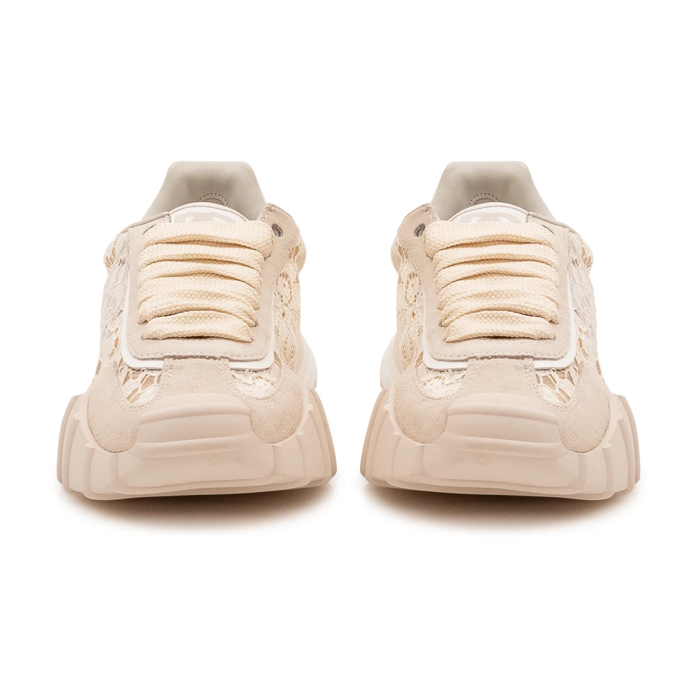 Dolce & Gabbana Leren en Kant Lage Sneakers