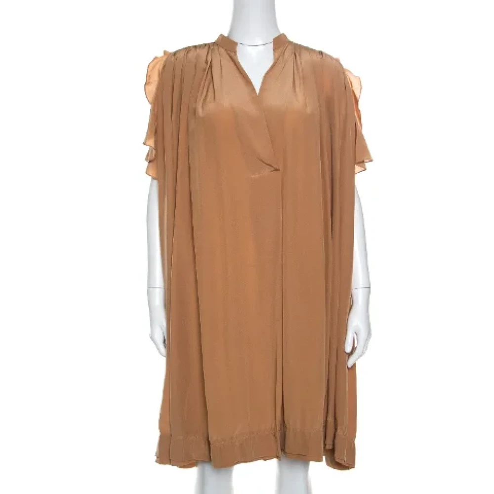 Chloé Pre-owned Silk dresses Brown Dames