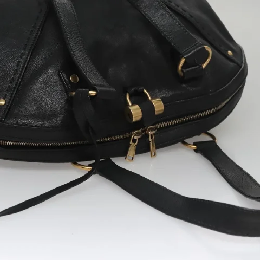 Saint Laurent Vintage Pre-owned Leather handbags Black Dames