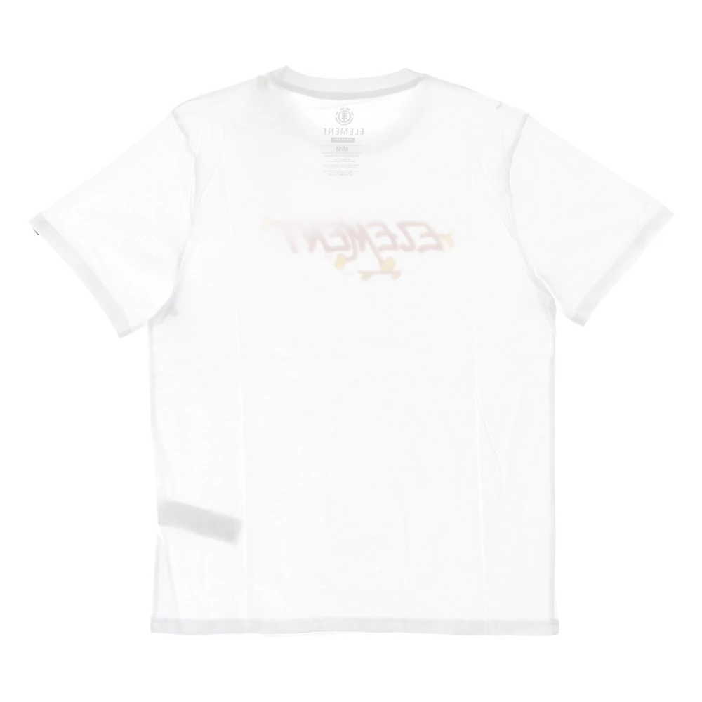 Element Wit Crew Neck Tee met Logo White Heren